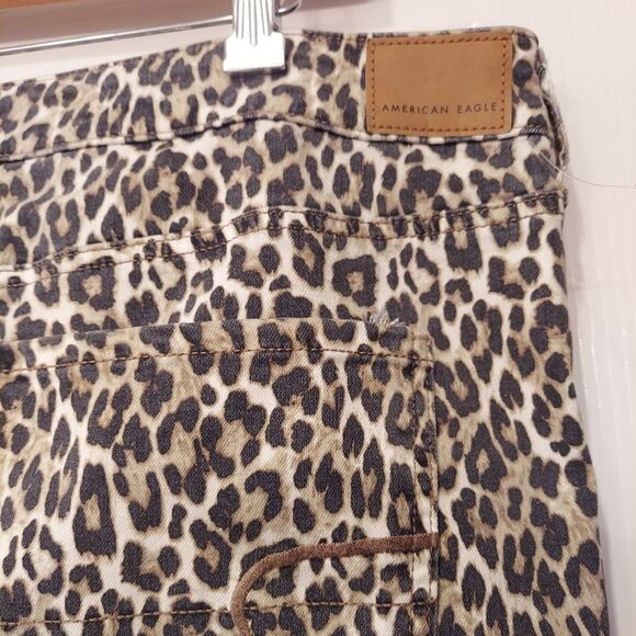 American Eagle High Rise Leppard Soft Stretch Jegging pants jeans Plus sz 24 NWT - Picture 6 of 11